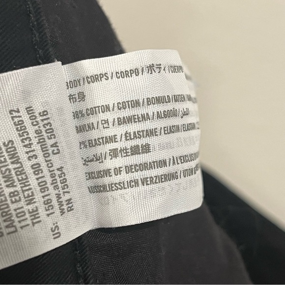 Abercrombie and Fitch black trouser pant size 32/14 - Picture 3 of 7